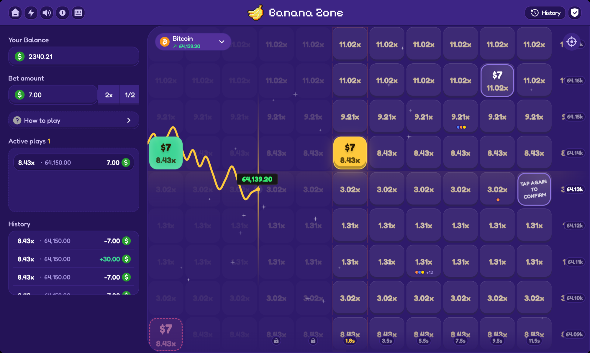 Candy Zone skin: purple moulded tiles, yellow index line and mint accents
